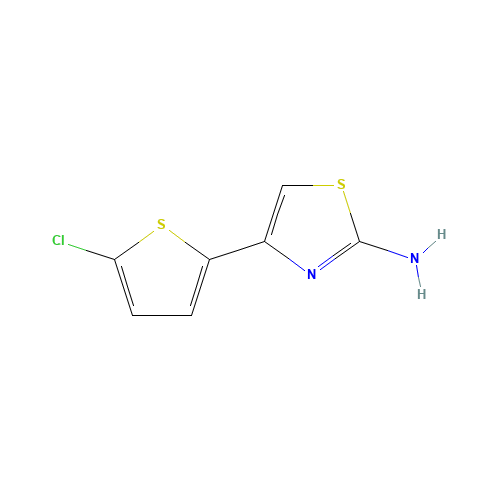4-(5-CHLORO-2-THIENYL)-1,3-THIAZOL-2-AMINE (CAS: 123971-45-9) - Chemical Structure and Molecular Formula 
