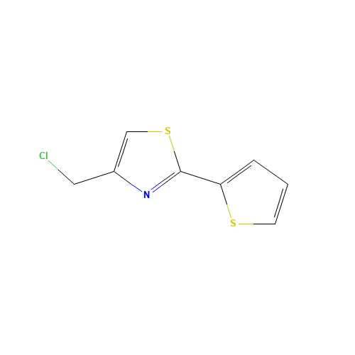 4-(CHLOROMETHYL)-2-(2-THIENYL)-1,3-THIAZOLE (CAS: 54679-16-2) - Chemical Structure and Molecular Formula 