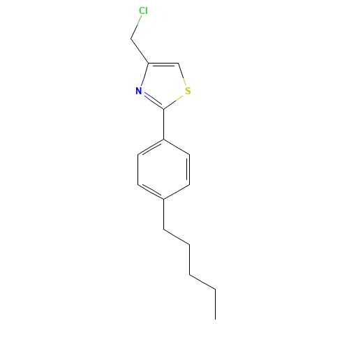 4-(CHLOROMETHYL)-2-(4-PENTYLPHENYL)-1,3-THIAZOLE (CAS: 215778-81-7) - Related Chemical Product