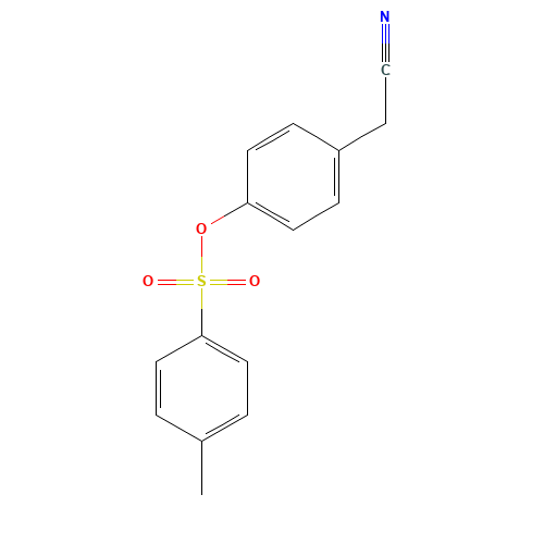 4-(CYANOMETHYL)PHENYL 4-METHYLBENZENE-1-SULFONATE (CAS: 175135-39-4) - Chemical Structure and Molecular Formula 