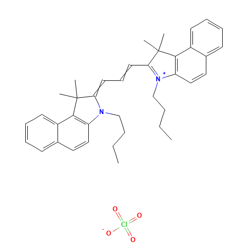 4,5:4',5'-DIBENZO-1,1'-DIBUTYL-3,3,3',3'-TETRAMETHYLINDACARBOCYANINE PERCHLORATE (CAS: 189189-12-6) - Related Chemical Product