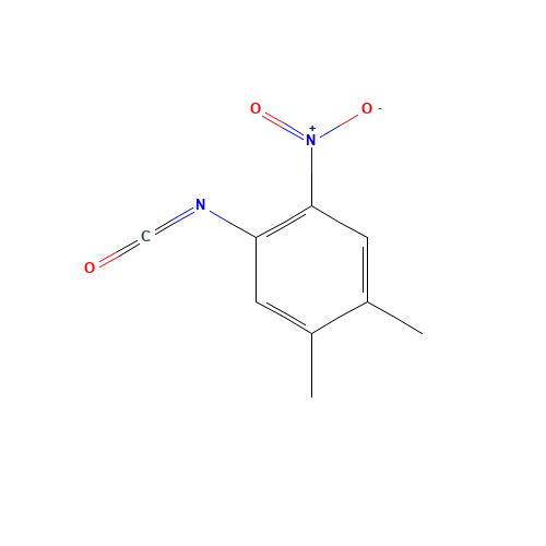 4,5-DIMETHYL-2-NITROPHENYL ISOCYANATE (CAS: 102561-40-0) - Chemical Structure and Molecular Formula 