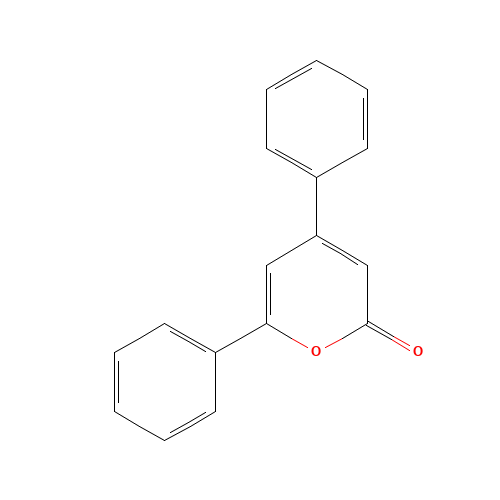 4,6-DIPHENYL-2-PYRONE (CAS: 17372-52-0) - Chemical Structure and Molecular Formula 