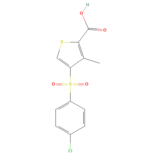 4-[(4-CHLOROPHENYL)SULFONYL]-3-METHYLTHIOPHENE-2-CARBOXYLIC ACID (CAS: 175137-65-2) - Related Chemical Product