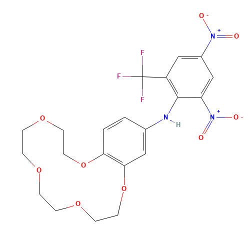 4'-(2'',4''-DINITRO-6''-TRIFLUOROMETHYLPHENYL)-AMINOBENZO-15-CROWN-5 (CAS: 78857-86-0) - Related Chemical Product