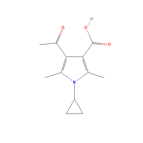 4-ACETYL-1-CYCLOPROPYL-2,5-DIMETHYL-1H-PYRROLE-3-CARBOXYLIC ACID (CAS: 423769-78-2) - Related Chemical Product
