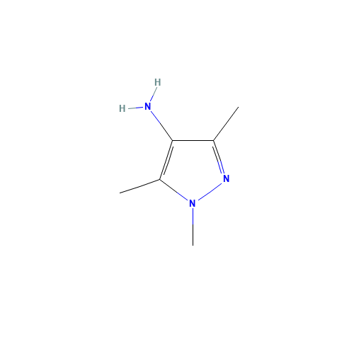 4-AMINO-1,3,5-TRIMETHYLPYRAZOLE (CAS: 28466-21-9) - Chemical Structure and Molecular Formula 