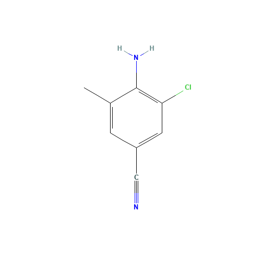 4-AMINO-3-CHLORO-5-METHYLBENZONITRILE (CAS: 158296-69-6) - Chemical Structure and Molecular Formula 