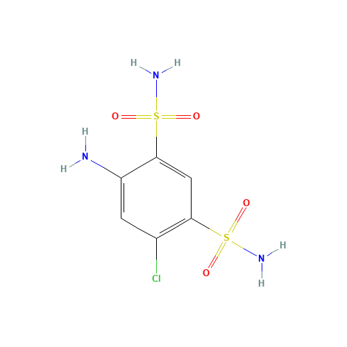 4-Amino-6-chlorobenzene-1,3-disulfonamide (CAS: 121-30-2) - Related Chemical Product
