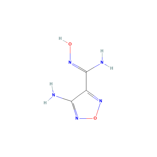 4-AMINO-3-FURAZANECARBOXAMIDOXIME (CAS: 13490-32-9) - Chemical Structure and Molecular Formula 