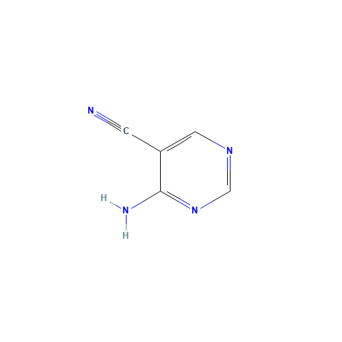 4-AMINOPYRIMIDINE-5-CARBONITRILE (CAS: 16357-69-0) - Chemical Structure and Molecular Formula 