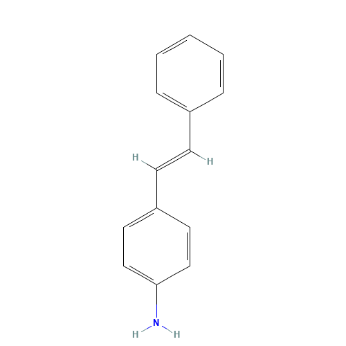 4-AMINOSTILBENE (CAS: 834-24-2) - Chemical Structure and Molecular Formula 