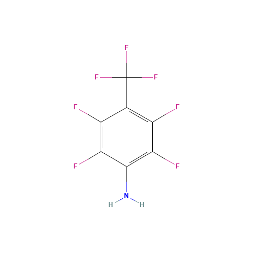 2,3,5,6-TETRAFLUORO-4-AMINOBENZOTRIFLUORIDE (CAS: 651-83-2) - Chemical Structure and Molecular Formula 