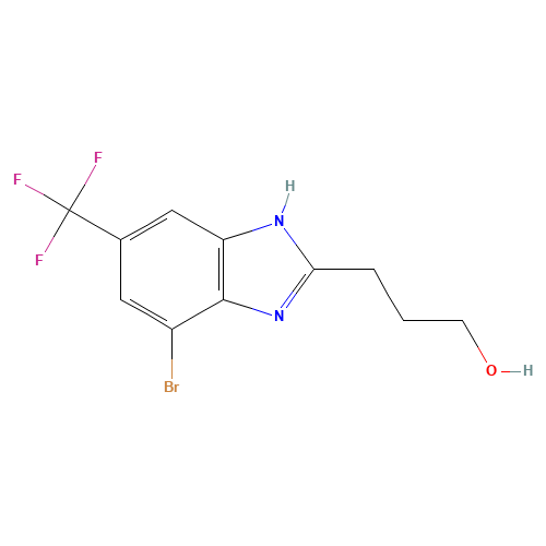 4-BROMO-2-(3-HYDROXYPROPYL)-6-(TRIFLUOROMETHYL)BENZIMIDAZOLE (CAS: 175135-16-7) - Related Chemical Product