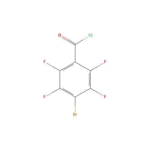 4-BROMO-2,3,5,6-TETRAFLUOROBENZOYL CHLORIDE (CAS: 122033-54-9) - Chemical Structure and Molecular Formula 