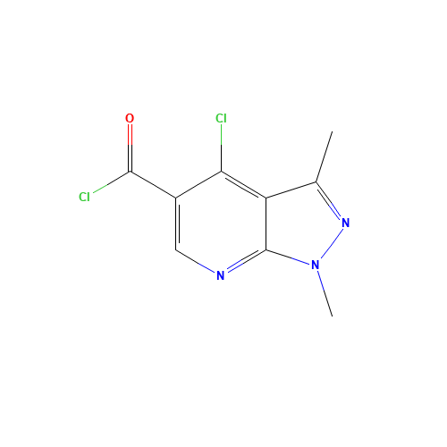 4-CHLORO-1,3-DIMETHYLPYRAZOLO[3,4-B]PYRIDINE-5-CARBONYL CHLORIDE (CAS: 175201-95-3) - Related Chemical Product