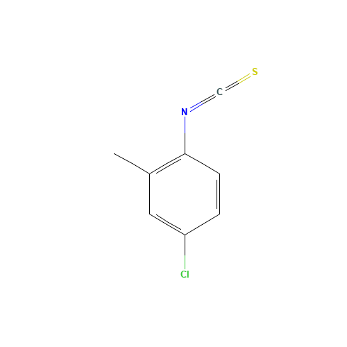 4-CHLORO-2-METHYLPHENYL ISOTHIOCYANATE (CAS: 23165-53-9) - Chemical Structure and Molecular Formula 