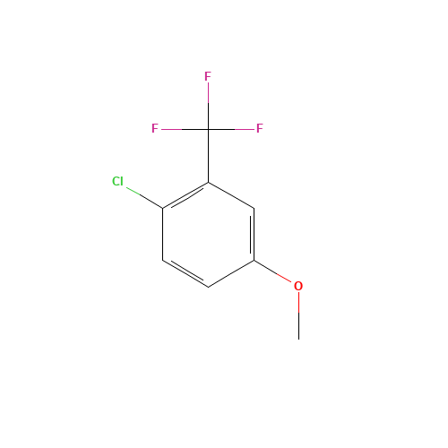 4-CHLORO-3-(TRIFLUOROMETHYL)ANISOLE (CAS: 400-73-7) - Chemical Structure and Molecular Formula 