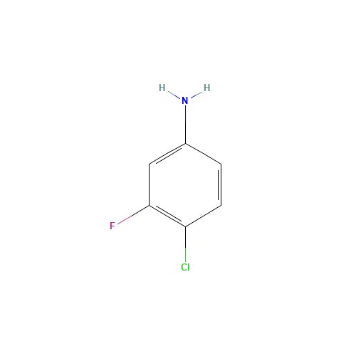 4-Chloro-3-fluoroaniline (CAS: 367-22-6) - Chemical Structure and Molecular Formula 