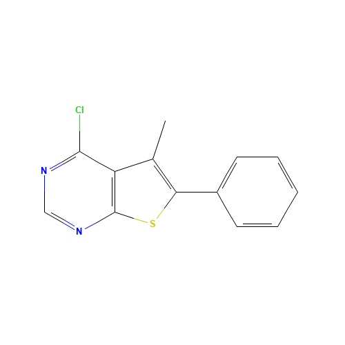4-CHLORO-5-METHYL-6-PHENYLTHIENO[2,3-D]PYRIMIDINE (CAS: 306934-78-1) - Chemical Structure and Molecular Formula 
