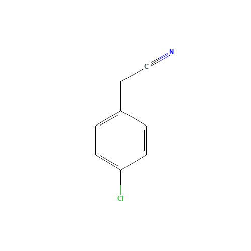 4-Chlorobenzyl cyanide (CAS: 140-53-4) - Chemical Structure and Molecular Formula 