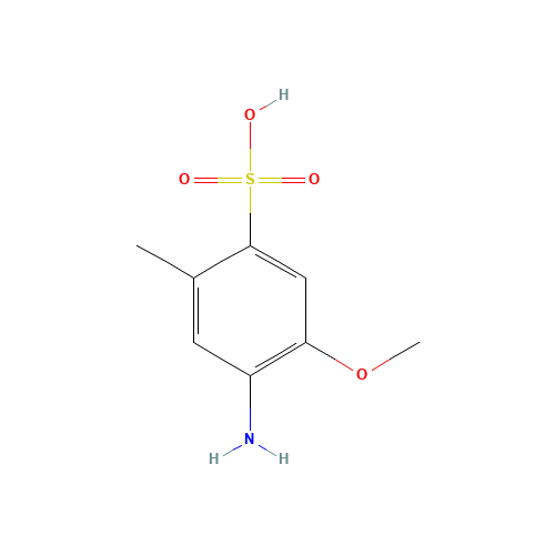 4-Amino-5-methoxy-2-methylbenzensulfonic acid (CAS: 6471-78-9) - Chemical Structure and Molecular Formula 