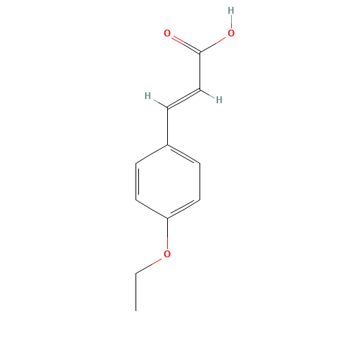 4-ETHOXYCINNAMIC ACID (CAS: 2373-79-7) - Chemical Structure and Molecular Formula 