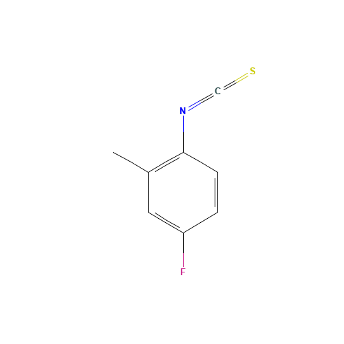 4-FLUORO-2-METHYLPHENYL ISOTHIOCYANATE (CAS: 52317-97-2) - Chemical Structure and Molecular Formula 