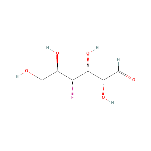 4-FLUORO-4-DEOXY-D-GLUCOPYRANOSE (CAS: 29218-07-3) - Chemical Structure and Molecular Formula 