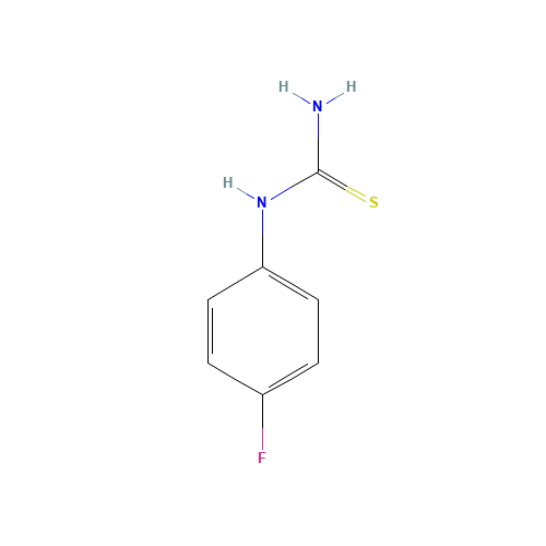 1-(4-FLUOROPHENYL)-2-THIOUREA (CAS: 459-05-2) - Chemical Structure and Molecular Formula 