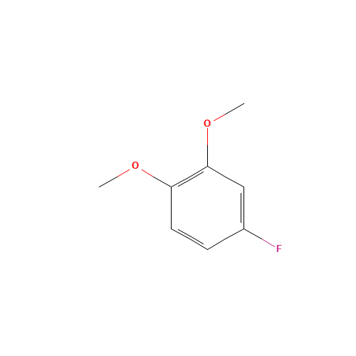 1,2-DIMETHOXY-4-FLUOROBENZENE (CAS: 398-62-9) - Chemical Structure and Molecular Formula 