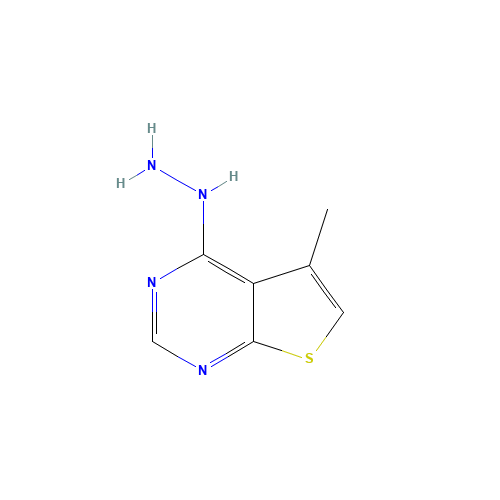 4-HYDRAZINO-5-METHYLTHIENO[2,3-D]PYRIMIDINE (CAS: 19786-56-2) - Chemical Structure and Molecular Formula 