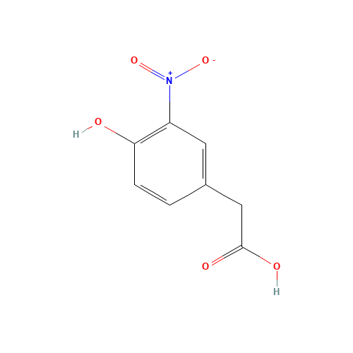 4-HYDROXY-3-NITROPHENYLACETIC ACID (CAS: 10463-20-4) - Chemical Structure and Molecular Formula 