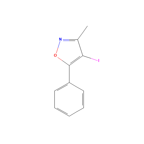 4-IODO-3-METHYL-5-PHENYLISOXAZOLE (CAS: 16114-53-7) - Chemical Structure and Molecular Formula 