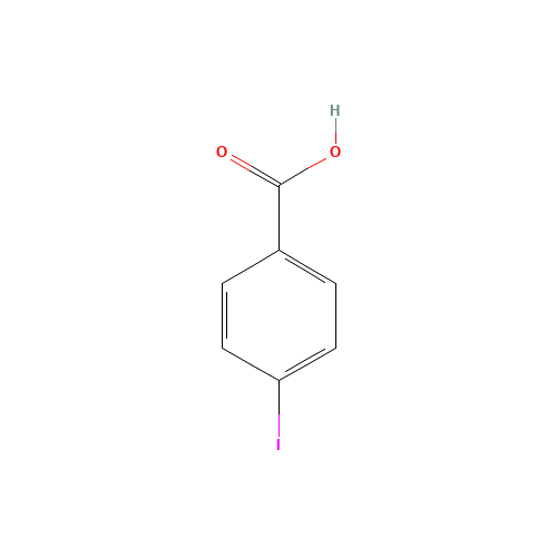 4-Iodobenzoic acid (CAS: 619-58-9) - Chemical Structure and Molecular Formula 