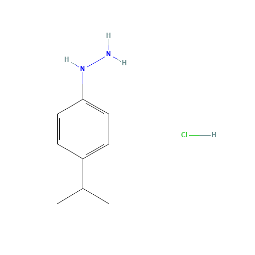 4-Isopropylphenylhydrazine hydrochloride (CAS: 118427-29-5) - Chemical Structure and Molecular Formula 