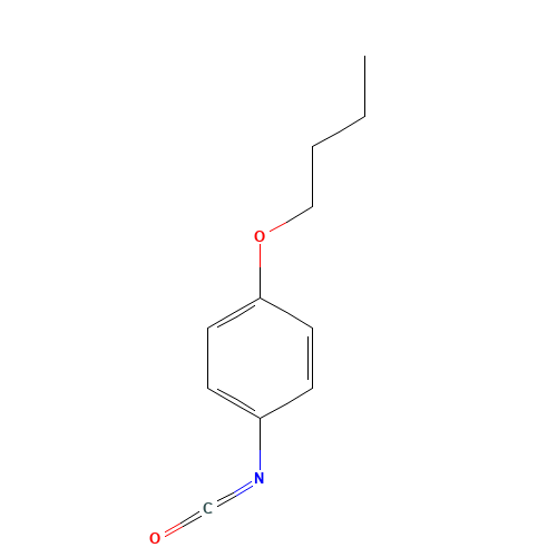 4-N-BUTOXYPHENYL ISOCYANATE (CAS: 28439-86-3) - Chemical Structure and Molecular Formula 