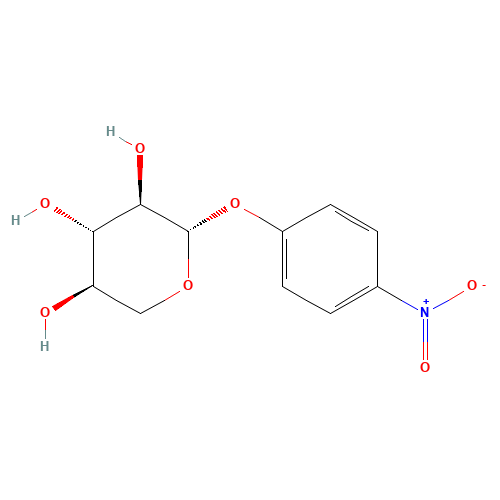 4-NITROPHENYL-BETA-D-XYLOPYRANOSIDE (CAS: 2001-96-9) - Chemical Structure and Molecular Formula 