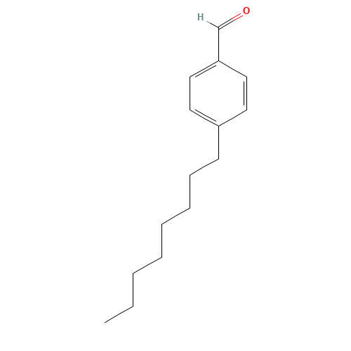4-N-OCTYLBENZALDEHYDE (CAS: 49763-66-8) - Chemical Structure and Molecular Formula 