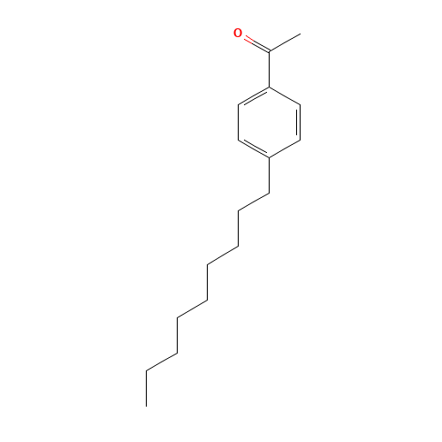 4-N-NONYLACETOPHENONE (CAS: 37593-05-8) - Chemical Structure and Molecular Formula 