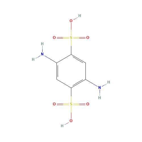 1,4-PHENYLENEDIAMINE-2,5-DISULFONIC ACID (CAS: 7139-89-1) - Chemical Structure and Molecular Formula 