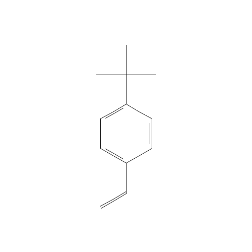 4-TERT-BUTYLSTYRENE (CAS: 1746-23-2) - Chemical Structure and Molecular Formula 