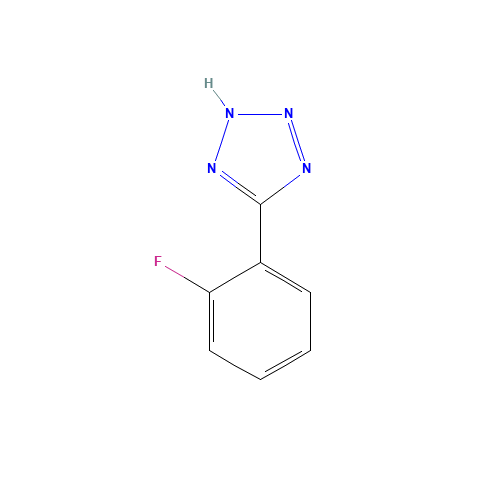 5-(2-FLUOROPHENYL)-1H-1,2,3,4-TETRAAZOLE (CAS: 50907-19-2) - Chemical Structure and Molecular Formula 
