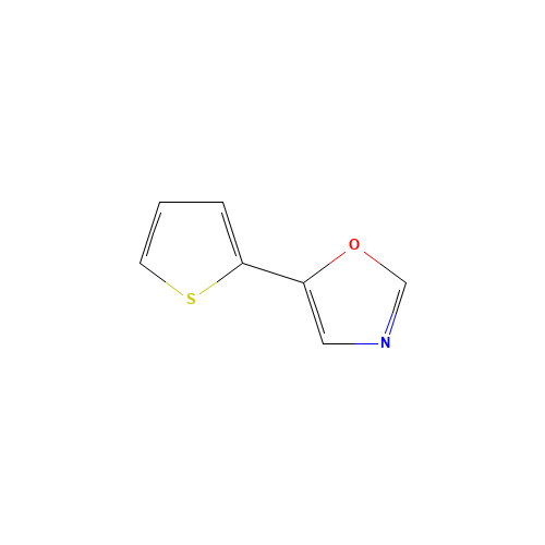 5-(2-THIENYL)-1,3-OXAZOLE (CAS: 70380-70-0) - Chemical Structure and Molecular Formula 