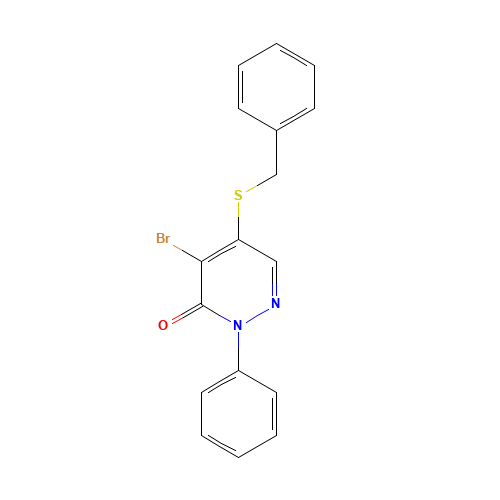 5-(BENZYLTHIO)-4-BROMO-2-PHENYLPYRIDAZIN-3(2H)-ONE (CAS: 97136-93-1) - Related Chemical Product