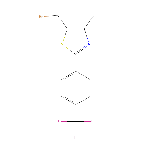 5-(BROMOMETHYL)-4-METHYL-2-[4-(TRIFLUOROMETHYL)PHENYL]-1,3-THIAZOLE (CAS: 439134-78-8) - Related Chemical Product