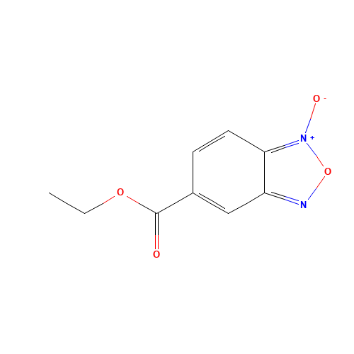 ETHYL BENZOFUROXAN-5-CARBOXYLATE (CAS: 17348-71-9) - Chemical Structure and Molecular Formula 