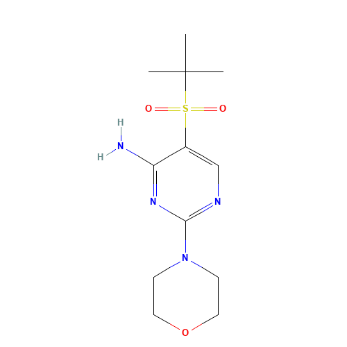 5-(TERT-BUTYLSULFONYL)-2-MORPHOLINOPYRIMIDIN-4-AMINE (CAS: 175202-11-6) - Related Chemical Product