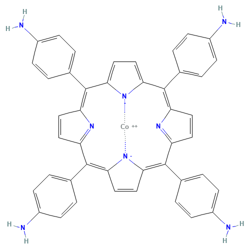 5,10,15,20-Tetrakis-(4-aminophenyl)-porphyrin-Co-(II) (CAS: 67201-98-3) - Chemical Structure and Molecular Formula 
