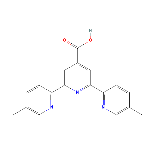5,5''-DIMETHYL-[2,2':6',2''-TERPYRIDINE]-4'-CARBOXYLIC ACID (CAS: 294211-85-1) - Chemical Structure and Molecular Formula 